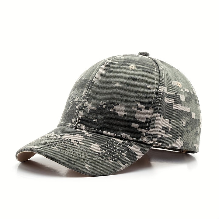 Gorra de Béisbol de Camuflaje para Hombres y Mujeres - Gorra Deportiva Ligera de Acrílico con Ala Ancha para Senderismo, Viajes y Uso Diario, Patrones Verde Oliva/Negro/Camuflaje, Sombrero de Senderismo