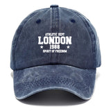 1pc Gorra de Béisbol Ajustable Unisex con Tema de Londres - Diseño Iconico Británico de 1988 con Logo del Departamento, Gorra Casual para Hombres y Mujeres, Estampado en Blanco y (Londres 1988 Libertad) - Talla Única para Uso Diario y Especial