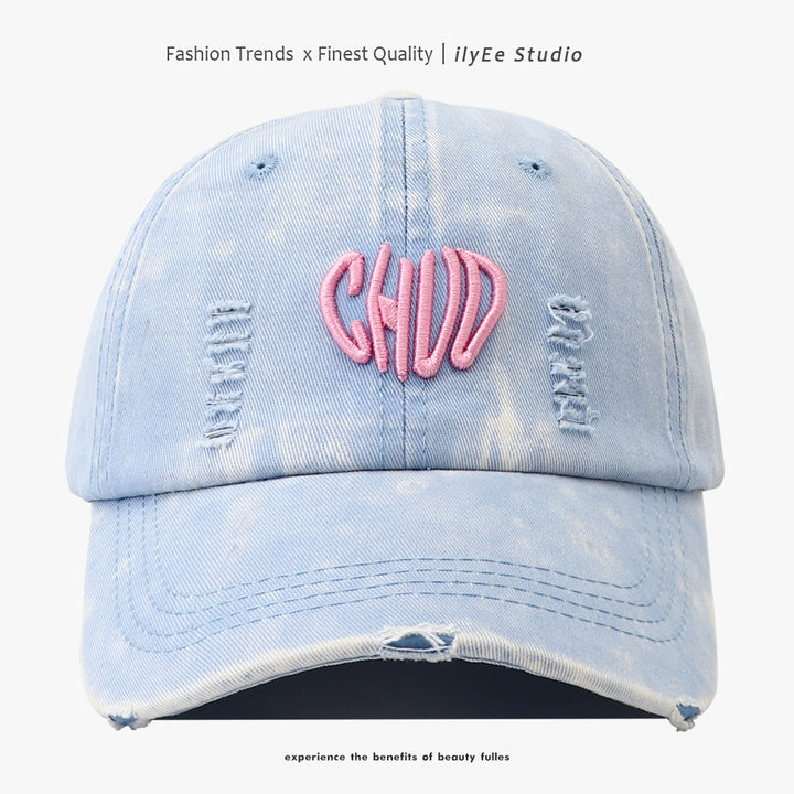 Gorra de Béisbol Retro de Mezclilla con Letras para Hombres y Mujeres, Ajustable con Snapback, Logo Decorado en 3D - Perforada para Ventilación, Deportes al Aire Libre, Uso Casual y Eventos Navideños (Ajuste No Elástico)