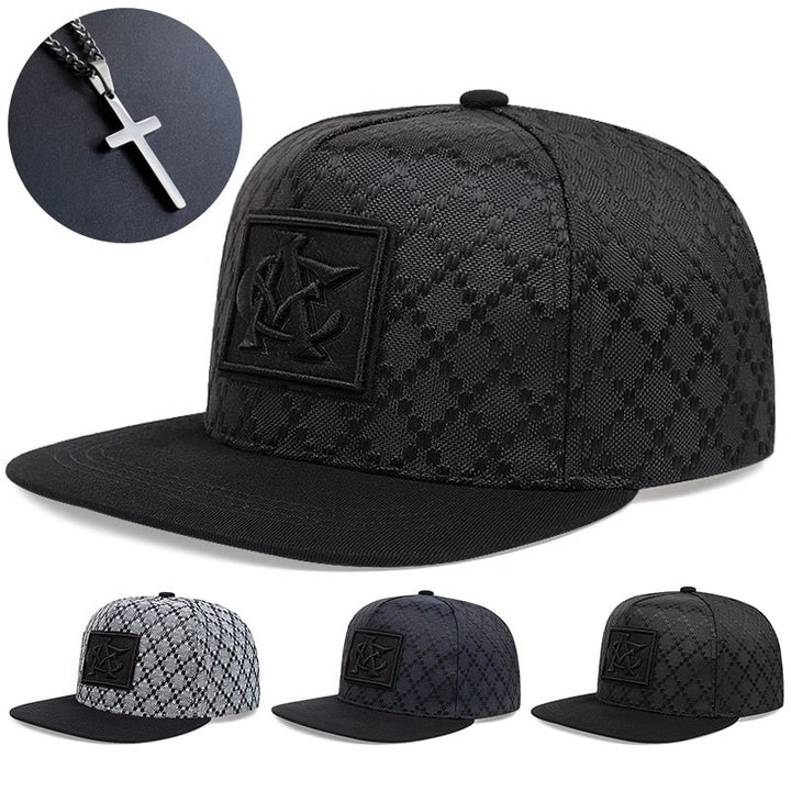 2pcs Gorras de Béisbol Hip-Hop para Hombres con Parches de Letras AC, Estilo Gótico, Sombreros Deportivos Ajustables para Senderismo, Fiestas y Regalos, Poliéster Ligero, Negro/Gris/Azul Marino, Accesorio de Fiesta Gótica | Tocado Elegante | Tejido Dur...