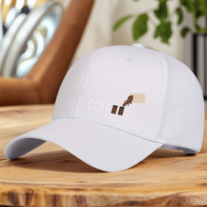 Gorra de béisbol con temática de café para mujer y hombre con estampado de grano de café y taza - Snapback ajustable, gorra ligera y transpirable para amantes del café, viajes