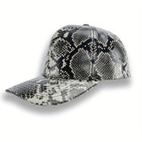 Gorras de béisbol con patrón de serpiente único, gorras de hip-hop de tendencia callejera para hombres y mujeres, gorras de sombra y protección solar para salidas, gorras de pico de pato para jóvenes, gorras sin parte trasera