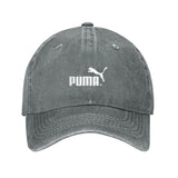 1 pieza de gorra de béisbol retro unisex Puma - Gorra ajustable con cierre de clic, diseño ligero y transpirable para ciclismo al aire libre, deportes y senderismo, para todas las estaciones, negro y beige, regalo ideal para padres, familiares, amigos, cu