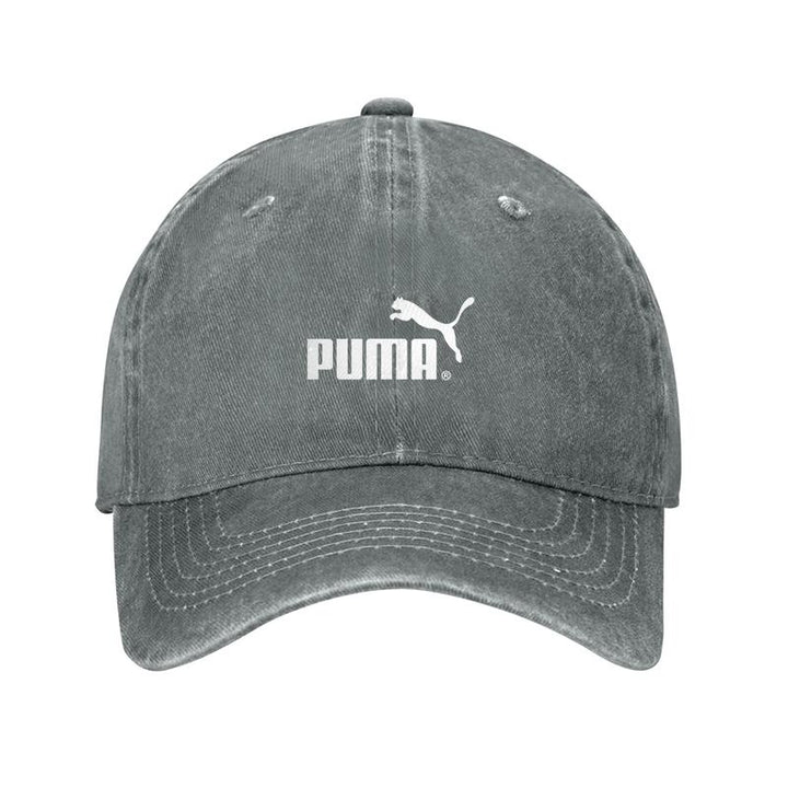 1 pieza de gorra de béisbol retro unisex Puma - Gorra ajustable con cierre de clic, diseño ligero y transpirable para ciclismo al aire libre, deportes y senderismo, para todas las estaciones, negro y beige, regalo ideal para padres, familiares, amigos, cu