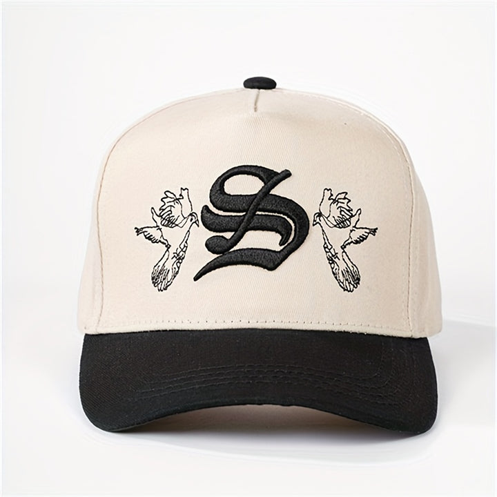 Dos sombreros de sol casuales y elegantes para exteriores, estilo europeo y americano, con gorras de béisbol bordadas con un motivo de paloma, aptos tanto para hombres como para mujeres, sombrero de sol para exteriores, sombrero de sol para mujer, sombrer