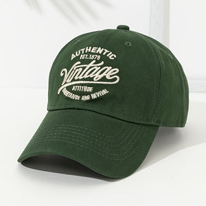 Letra grande verde bordado casual gorra de béisbol para todo tipo de ropa