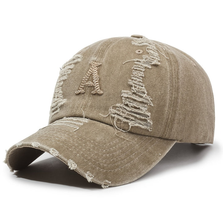 Gorra de béisbol para hombre y mujer con una letra A y diseño en línea - Tela transpirable, ala estructurada, sombrero para exteriores para todas las estaciones para deportes, ropa casual, accesorio deportivo, sombrero elegante, sombrero duradero, sombrer
