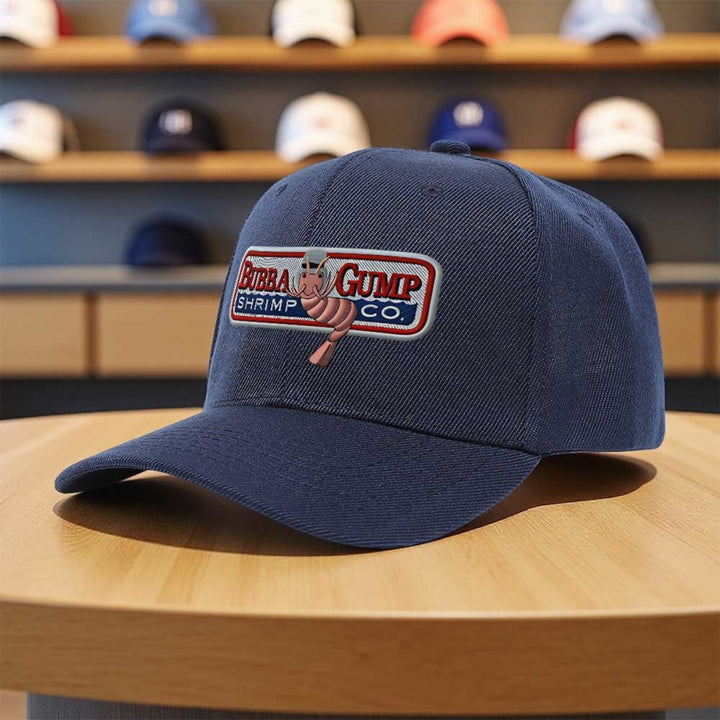 1 Gorra de béisbol retro de Bubba Gump Shrimp - Ligera, cómoda de poliéster, estilo deportivo con logo bordado, perfecta para skateboarding, fiestas en la playa, fotografía callejera y actividades al aire libre, accesorios de playa | Gorra deportiva | Gor