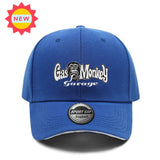 Gorra de Béisbol MAKEFGE Gas Monkey Garage - Gorra Trucker Ajustable con Cierre, Poliéster Transpirable, Estilo Unisex para Parejas, Diseño Punk Rock & Hip Hop con Insignia Metálica y Detalle en Cuero Desgastado, Ligera para Todas las Estaciones, Casual D