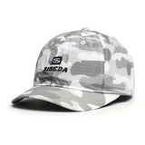 Gorra de Béisbol Camuflada para Hombre de Secado Rápido con Diseño de Surf y Aire Libre - Ala Ancha, Sombrero de Textil Camuflado para Surf, Camping, Uso Casual (Morado, Patrón Camuflado)