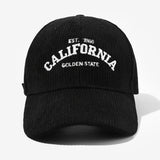 1 gorra de invierno unisex estilo callejero con bordado CALIFORNIA, para uso casual al aire libre