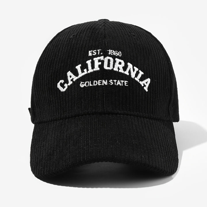 1 gorra de invierno unisex estilo callejero con bordado CALIFORNIA, para uso casual al aire libre