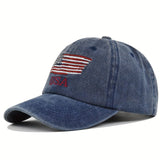 Gorra de Béisbol Bordada Clásica y Atemporal al Estilo USA, Visera Lavable Ajustable para Fiestas y Reuniones, Versátil para Deportes al Aire Libre, Unisex para Parejas