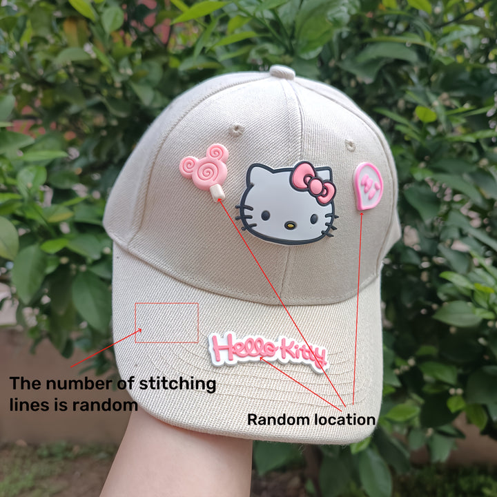 Gorra de Béisbol Ajustable con Visera de Gato Kitty de Verano Nuevo de Sanrio - Poliéster Transpirable, Gorra de Sol para Todas las Estaciones estilo Y2K, elección ideal para el Día de San Valentín, cumpleaños y regalos de fiesta