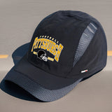 Gorra de Béisbol con Logo del Casco de Fútbol Pittsburgh EST. 1933 - Malla Transpirable en la Parte Trasera, Cierre Ajustable Snapback, Sombrero Casual y Deportivo para Todas las Estaciones para Hombres y Mujeres, Ajuste Cómodo, Tela Fácil de Cuidar