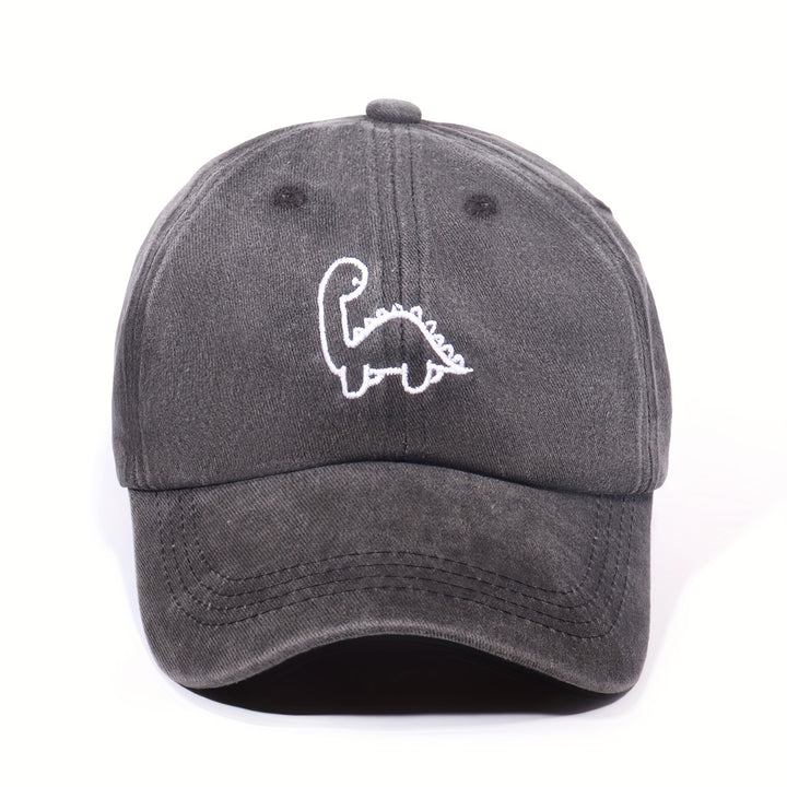 Gorra de Béisbol Ajustable con Dinosaurio Lindo - Transpirable, Lavable a Mano, Gorra de Papá de Poliéster con Visera Curva para Uso Casual