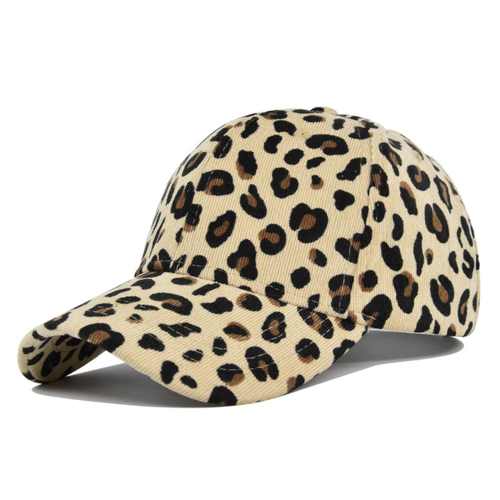 Gorra de Béisbol de Pana con Estampado de Leopardo - Gorra Retro Ajustable Snapback para Trajes de Navidad, Uso Diario y Fiestas Temáticas - Gorra de Pana Lavable a Mano