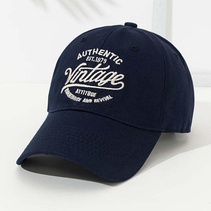 1pc Gorra de béisbol bordada unisex, poliéster 100% ligero no elástico, lavable a mano, sombrero de moda para todos los estilos para hombres y mujeres