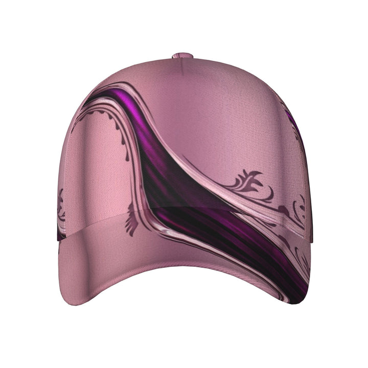 1 gorra unisex de camionero con efecto marmolado rosa y morado - Visera curva con estampado completo, cierre ajustable, ligera para todas las estaciones, gorra casual de béisbol para deportes al aire libre (degradado rosa/morado)