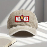1pc Gorra de Béisbol Oficial de MARVEL con Logo de Iron Man y Diseño de Traje Rojo/Dorado para Hombres y Mujeres - Gorra Ajustable de Protección Solar con Emblema Icónico de Superhéroe, Ideal para Fans de Marvel, Fiestas y Actividades al Aire Libre