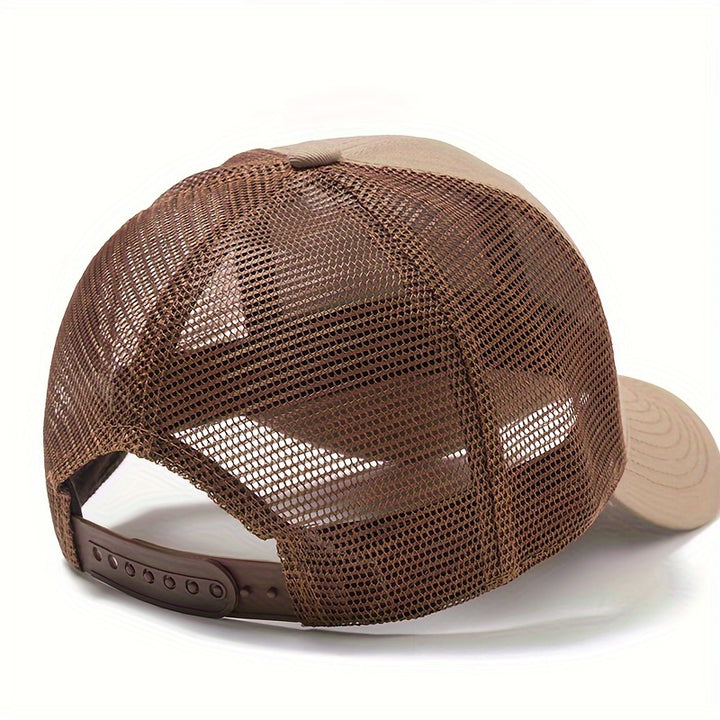 Gorra de béisbol para camionero, estilo vaquero occidental para hombre, con cuernos de toro y estampado de cowboy - Parte trasera de malla transpirable, cierre ajustable con visera, diseño estructurado de seis paneles, sombrero ligero para actividades al