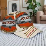 1 Gorra de Béisbol Clásica con Estampado de Pescador - Ajustable, Ideal para Uso Diario y Reuniones en Grupo, Ligera y Cómoda