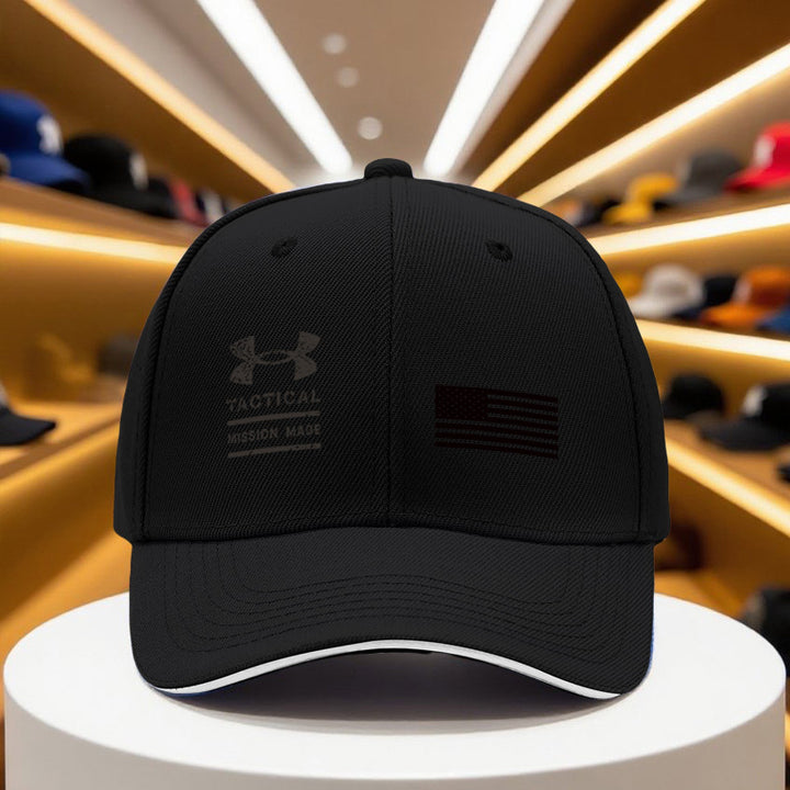 1pc Gorra Clásica Unisex de Verano y Otoño - Gorra Snapback Negra Transpirable Under Armor para Exteriores, Camping, Baile Callejero, Running, Fitness, Uso Casual y Regalo Versátil