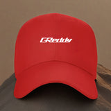 Gorra Trucker con Logo Greddy para Hombres y Mujeres - Snapback Ajustable, Visera Curva, Parte Trasera de Malla Transpirable, Gorra Unisex Casual Deportiva al aire libre con Letras Blancas del Marca, Opciones en & Gris, Cómoda Para Conducir, Atuendo casua