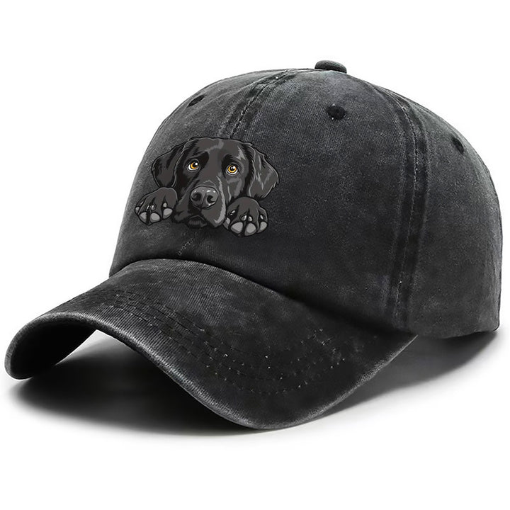 1 Gorra de béisbol con estampado de Labrador Retriever - Gorra snapback ligera, transpirable y ajustable con visera curva, aspecto lavado para mujeres y hombres, regalo de cumpleaños para amantes de los perros