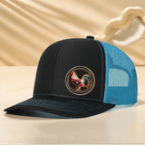 Gorra de béisbol deportiva para hombre con estampado de gallo, de malla transpirable y ajustable, ideal para pesca y actividades al aire libre, con visera curva, unisex