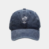 Gorra de Béisbol Retro para Hombre con Bordado de Palmera y Estilo Casual Lavado