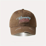 Gorra de pico de pato americana para hombres con ala ancha y parte superior profunda, gorra de béisbol con agujero bordado versátil, agradable al rostro, adecuada para 200 países.