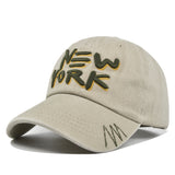 Gorra de béisbol retro 3D para hombre con adorno de Nueva York - Gorra ligera para todas las estaciones con visera curva y diseño estructurado de 6 paneles, con letras, gorra casual y para ocasiones especiales para el 4 de julio, ropa casual (lavable a ma