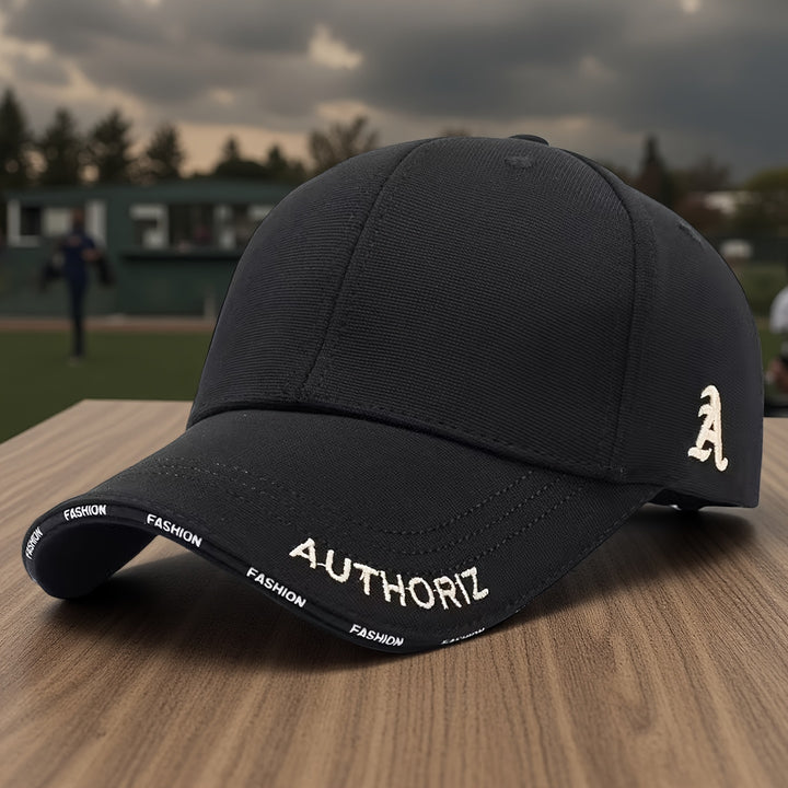 Gorra de béisbol unisex para las 4 estaciones con una letra bordada - Ligera, transpirable, cierre snapback, visera curva, fibra de poliéster, gorro para exteriores para todas las estaciones para hombres y mujeres, estilo casual