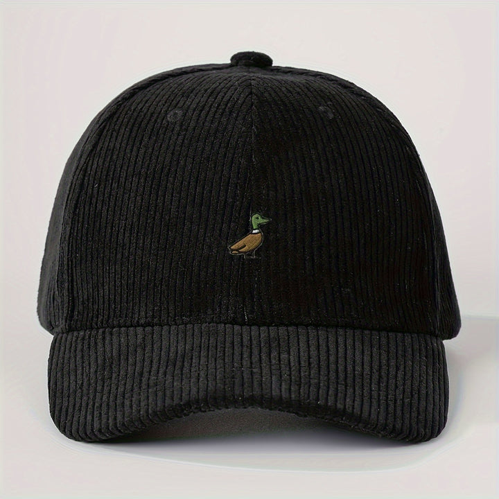 1 Gorra de Béisbol Bordada Verde en Pana Unisex Ajustable y Transpirable, Sombrero de Verano con Visera Curva para Mujer, Estilo Y2K, Ideal para Parejas