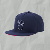 Gorra de Béisbol Azul Marino para Hombre - Gorra Snapback Ajustable con Señal de Mano Dinámica, Tejido Ligero Sin Elasticidad para Hip Hop, Streetwear, Deportes - Accesorio Urbano para Todas las Estaciones para Conciertos, Festivales