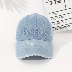 Gorra de béisbol de mezclilla azul claro