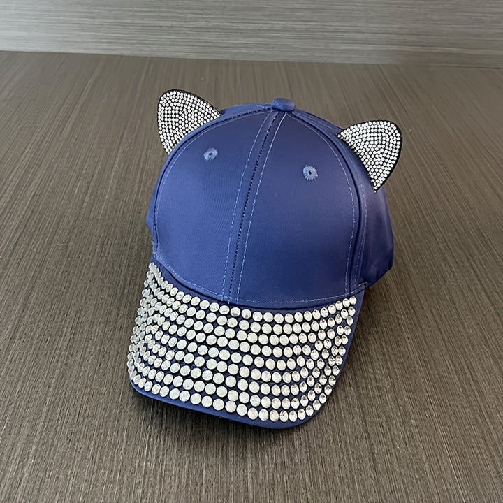 Gorra de niña nueva con forma de pico de pato y orejas de gato acuático, gorra de béisbol para el sol en primavera y verano