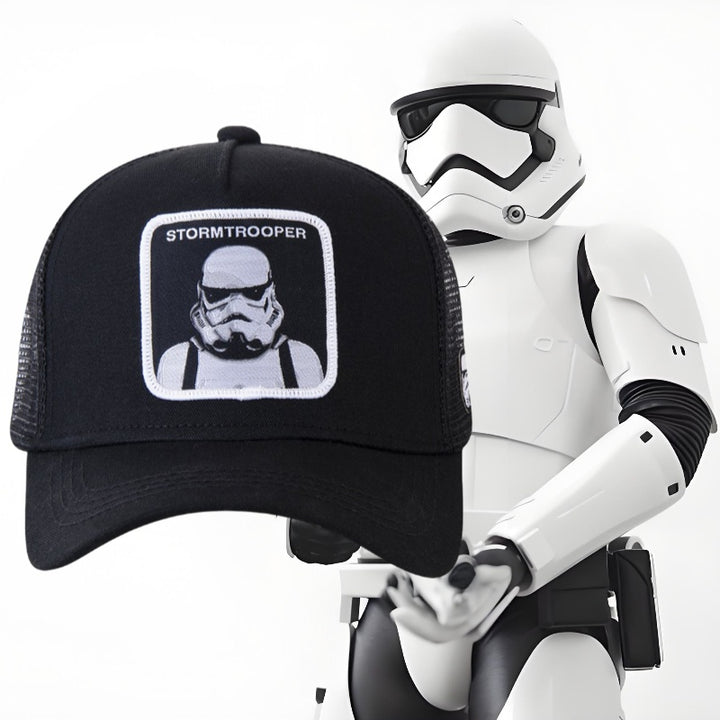 1pz Gorra de Béisbol STAR WARS Stormtrooper para Mujeres y Hombres - Sombrero Transpirable con Gráfico del Casco Blanco de Stormtrooper, Temática de Película, Gorro Casual para Exteriores, Solo Lavado a Mano, Regalo Perfecto para Aficionados, Mercancía de
