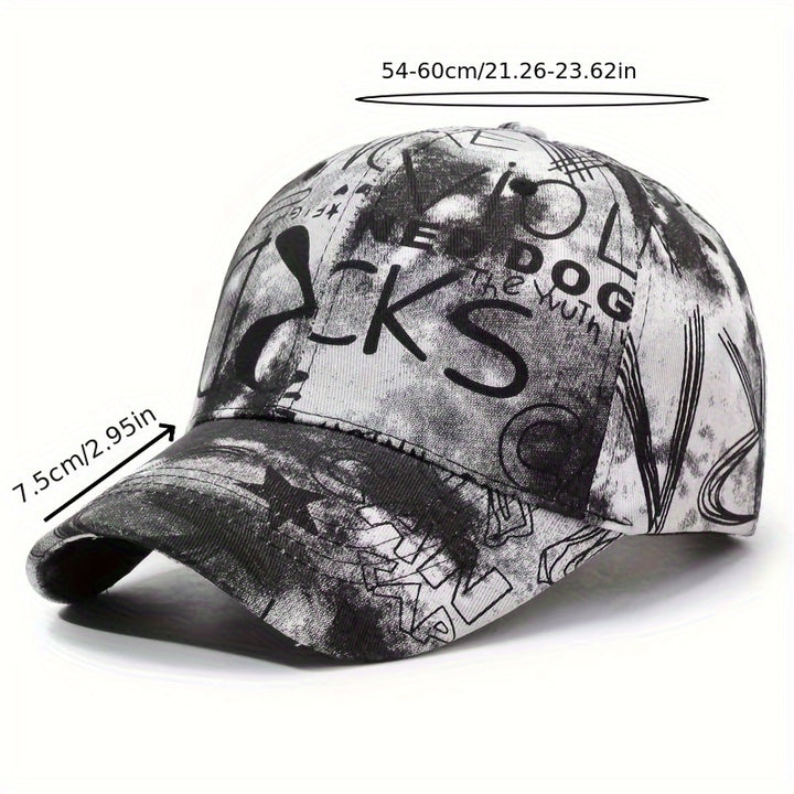 Gorras de béisbol nuevas y modernas para hombres y mujeres, sombreros con letras de graffiti para compras y salidas, gorras que se pueden usar en las cuatro estaciones