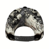 1 gorra de béisbol estilo retro con diseño de calavera gris, unisex, deportiva, 100% poliéster, ligera, ideal para actividades al aire libre, correr y protección solar