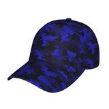 1 gorra de camionero con estampado completo de camuflaje hexagonal azul - Gorra snapback unisex para todas las estaciones, uso al aire libre, deportes y casual, para hombres y mujeres, (Azul/Gris/) - Lavable a máquina, compatible con (Navidad/Vuelta al co