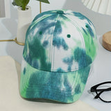 1pc Gorra Unisex Retro Tie-Dye - Ajustable y Transpirable con Cierre Snapback, Diseño a Rayas para Deportes al Aire Libre y Fiestas de Baile, Lavado a Mano, Esencial para Vacaciones, Gorra Duradera, Moda Casual