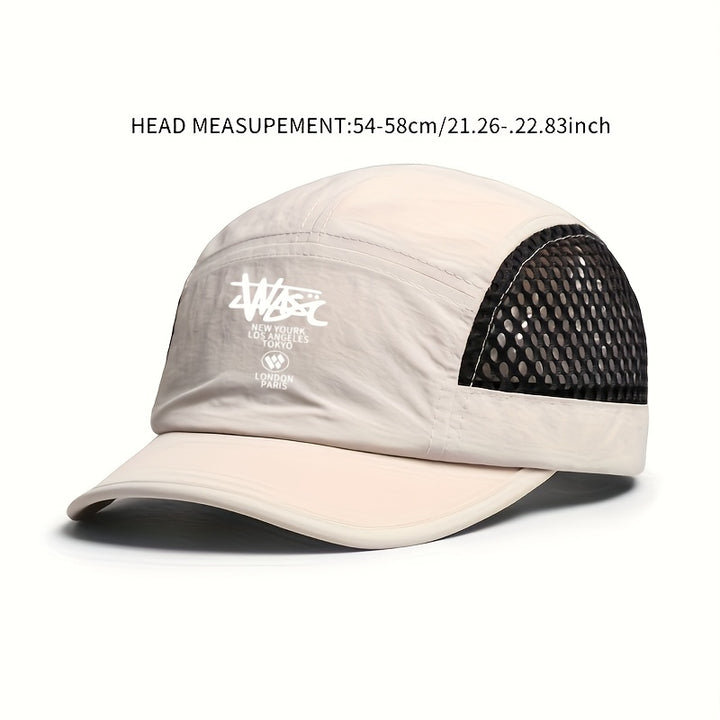 Nueva gorra de béisbol de cinco paneles con borde suave y copete corto de cuadros para primavera y verano, elegante y sencilla, adecuada para parejas, casual y versátil.