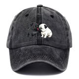 1 Gorra Ajustable con Estampado de Pug Lindo - Sombrero Unisex Suave y Transpirable para Hombres & Mujeres, Regalo Ideal Para Amantes del Perro en Cumpleaños o Fiestas (Diseño /Blanco), Eventos Formales e Informais. Lavada a Mano. Visera Curva. ¡Estilo Di