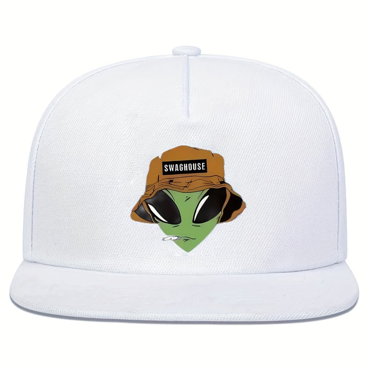 Gorra de Béisbol SWAGHOUSE con Estampado Alien, Sombrero Unisex al Estilo Hip-Hop Urbano y Visera Curva, Versátil para Todas las Temporadas, Accesorio de Streetwear,Sombreros Casuales,Diseño a la Moda,Sombrero de Moda,Tela Ligera,Material Transpirable,Gor
