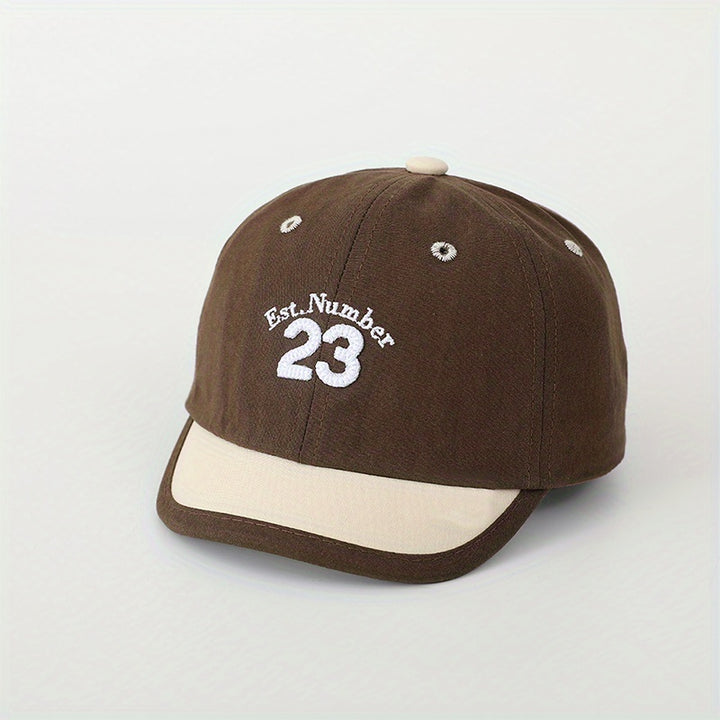 1 gorra de pato para niños, sombrero primavera/otoño con bordado en letras y visera dura estilo béisbol, 6-24 meses