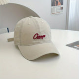 Gorra de béisbol unisex con bordado de letras estilo coreano, ideal para primavera-verano