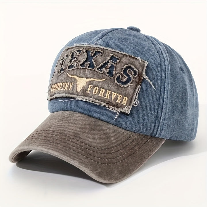 1 pieza de gorra de béisbol de Texas - Doble tono morado/beige, gorra ligera para papá con cierre ajustable, ajuste elástico para hombres - Occidental, deportes, todos los días - Regalo ideal para esposo, papá, fanáticos de Texas - Gorra casual para to...