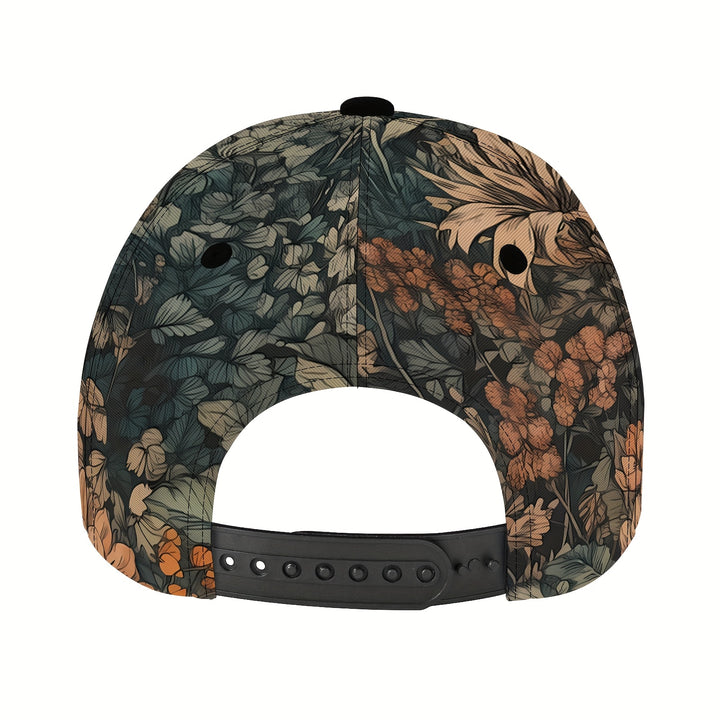 Gorra de Béisbol Ajustable con Estampado Floral Bohemio - Snapback Ligero de Poliéster con Diseño Completo de Estampado, Ideal para Actividades al Aire Libre, Deportes, Viajes y Protección Solar, Regalo Perfecto para Fiestas, Cumpleaños y Festivales